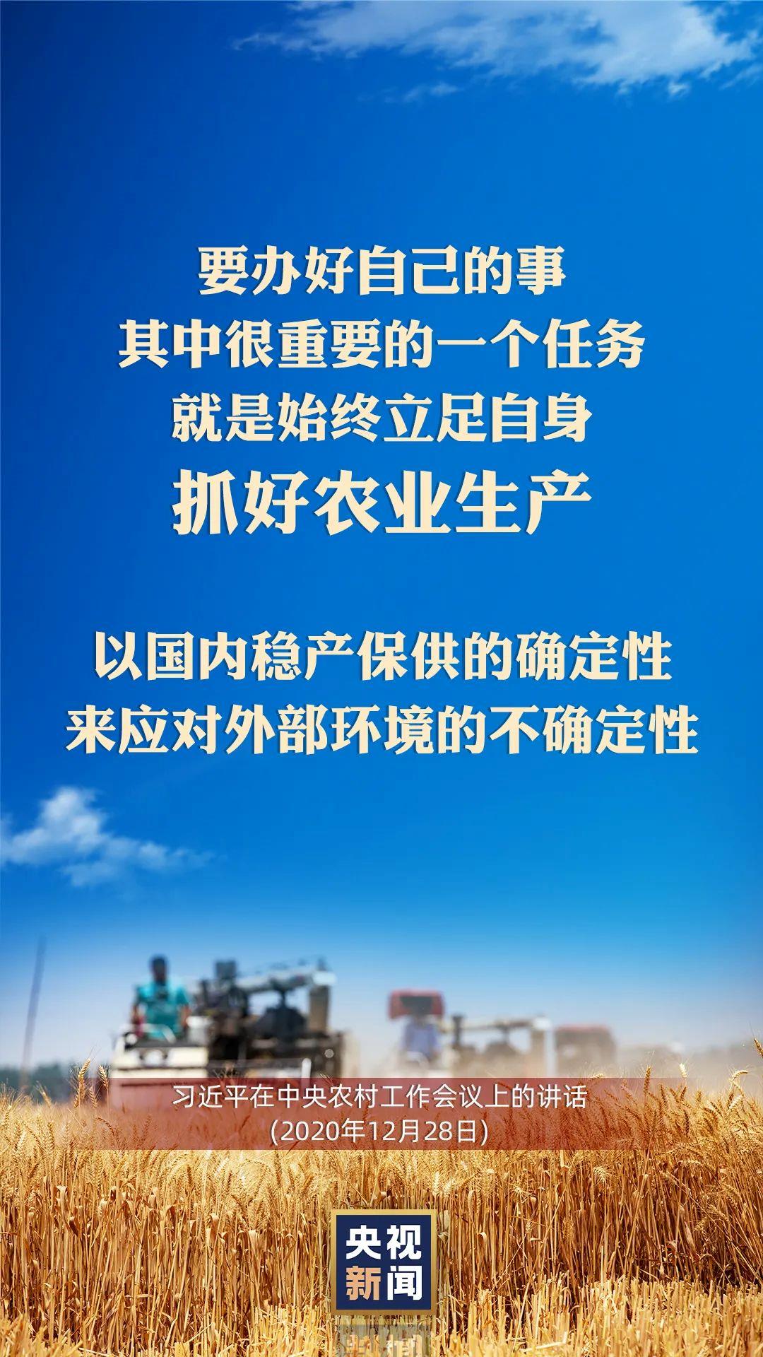 習近平：以國內(nèi)穩(wěn)產(chǎn)保供的確定性來應(yīng)對外部環(huán)境的不確定性