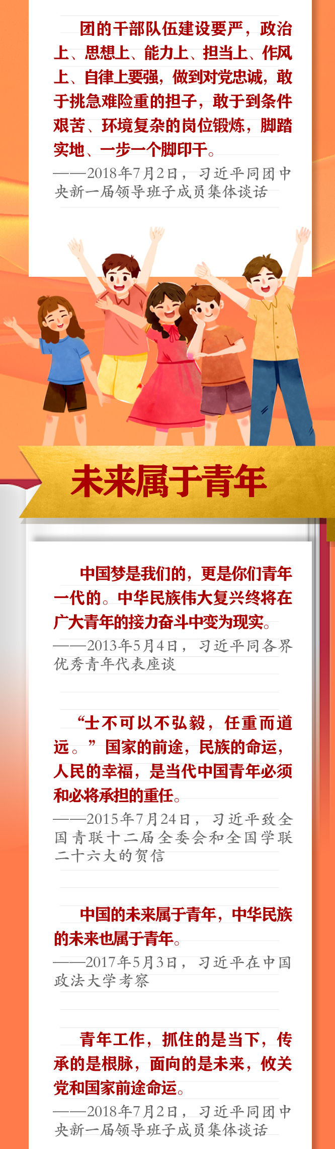 手繪長卷 | 共青團(tuán)員們，總書記這些話要牢記