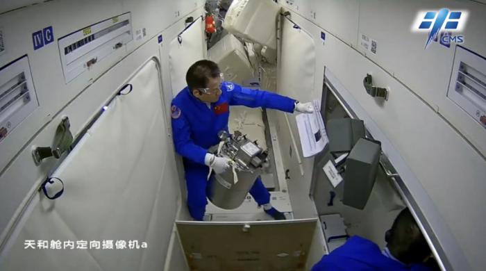 核心艙衛(wèi)生區(qū)。圖片來源：中國載人航天工程辦公室官方微信