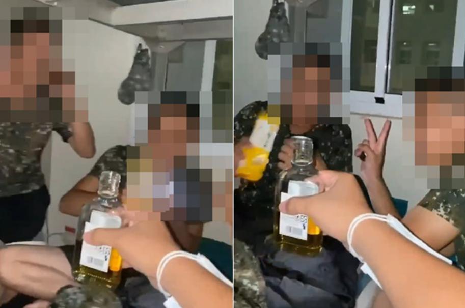 臺(tái)軍在宿舍開“飲酒趴”。圖片來源：臺(tái)灣“中時(shí)新聞網(wǎng)”。