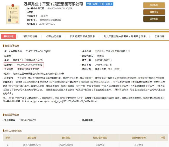 國家企業(yè)信用信息公示系統(tǒng)截圖。