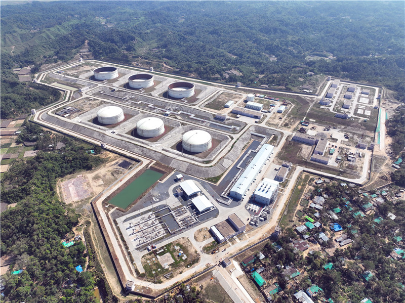 孟加拉國首個海陸一體化超大型石油儲運工程——單點系泊及雙線管道工程。中石油管道局供圖。