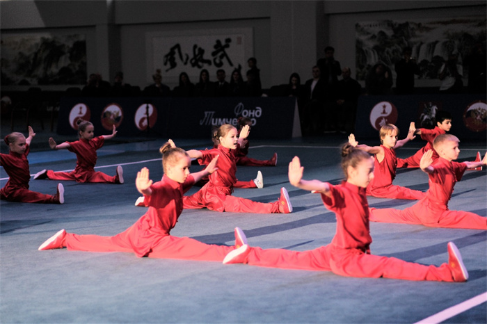俄羅斯青少年在開幕式上進(jìn)行武術(shù)表演。駐俄羅斯大使館供圖