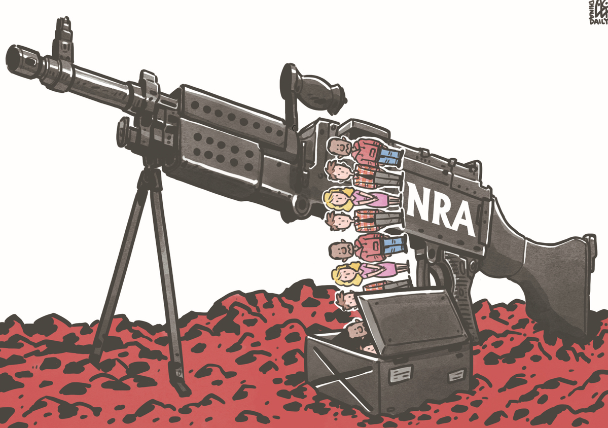 NRA成為推行槍支管控背后最大的阻力。（來(lái)源：中國(guó)日?qǐng)?bào) 作者：蔡艨）