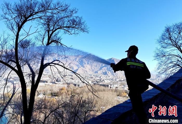 12月6日，布達(dá)拉宮消防救援大隊(duì)在布達(dá)拉宮山體林草區(qū)域開展?jié)窕ぷ鳌！㈣?攝