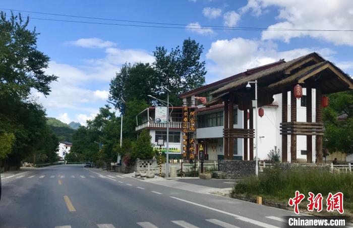 2020年6月10日，隴南康縣王壩鎮(zhèn)境內的美麗鄉(xiāng)村一隅，道路干凈整潔，房屋風格古樸。(資料圖) 閆姣 攝