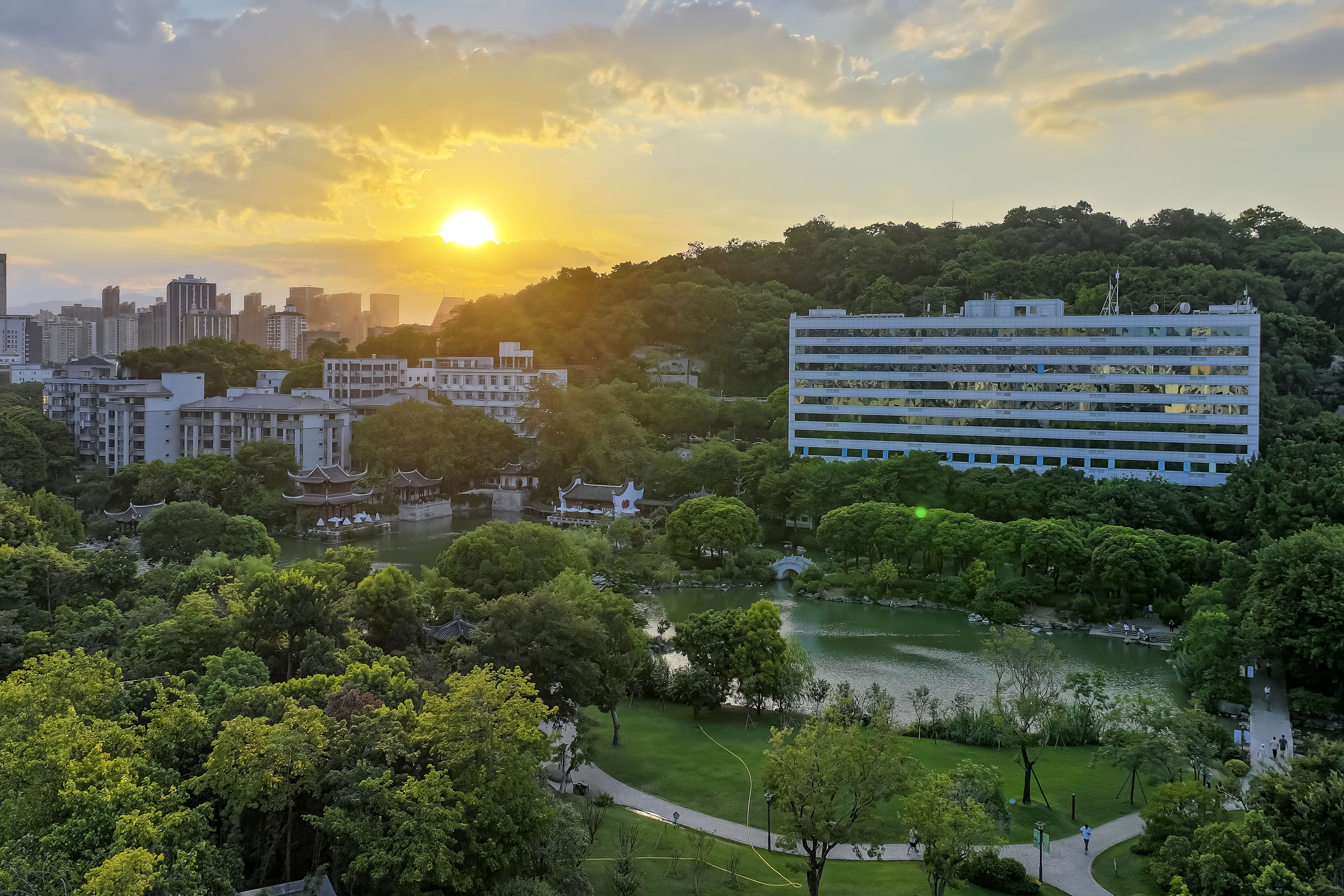 2024年7月17日，福州市鼓樓區(qū)黎明湖生態(tài)濕地公園。