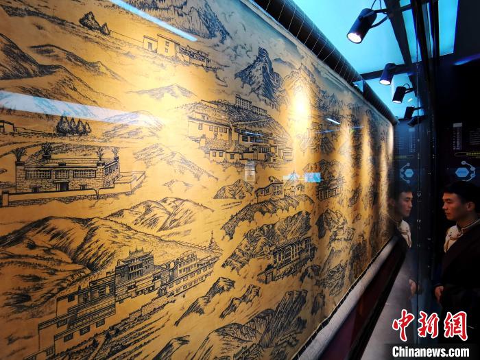 圖為歷代藏醫(yī)藥學(xué)教育機(jī)構(gòu)展示?！?zhí)砀?攝