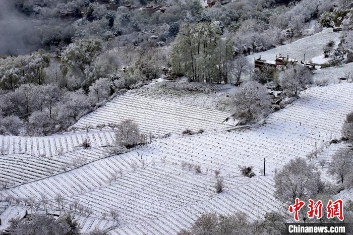 雪后的高山田間如畫(huà)。　李永安 攝