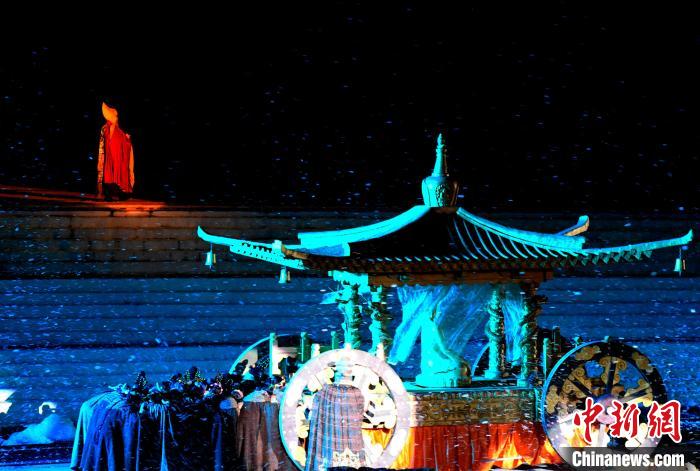 3月17日，西藏拉薩，《文成公主》大型史詩(shī)劇演出現(xiàn)場(chǎng)?！±盍?攝